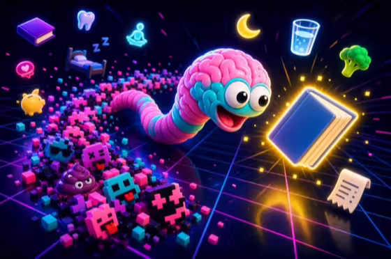 Smooth Brain Snacker brain-worm snake parody cover art