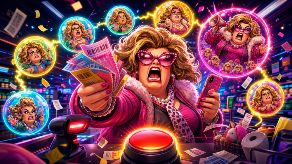 Complaint Chain generated arcade poster art